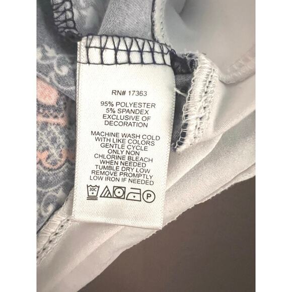 Anne Klein ladies L,sleeveless geometric block hem midi stretch Y2K nightgown - Picture 8 of 8